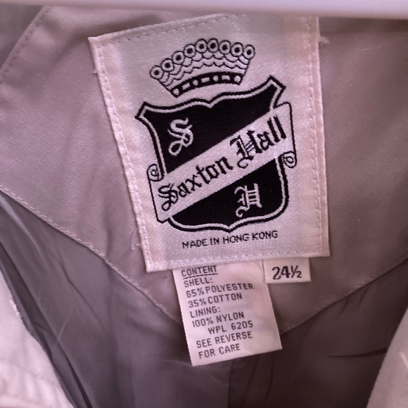 Vintage Beige/Tan Saxton Hall Button Down Coat - Picture 3 of 4